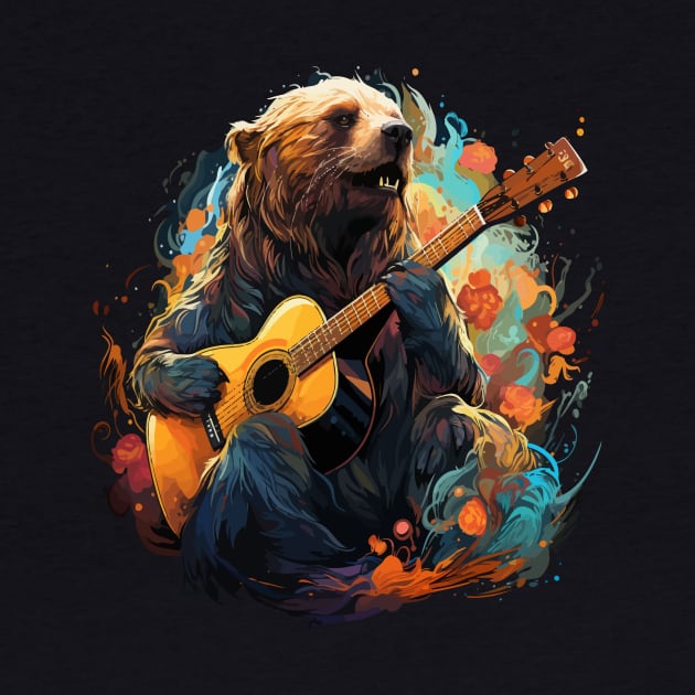 Sea Lion Playing Guitar by JH Mart